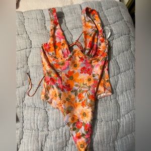 For Love and Lemons Floral Bodysuit